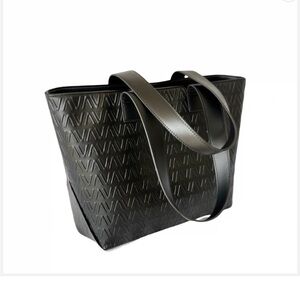 Black Embossed Designer Tote Bag